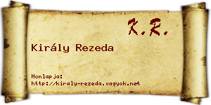 Király Rezeda névjegykártya